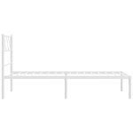 vidaXL Cadre de lit métal sans matelas et tête de lit blanc 100x190 cm