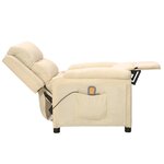 vidaXL Fauteuil de massage Crème Tissu