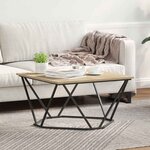 vidaXL Table basse Chêne sonoma 80 x 80 x 45 cm