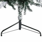 vidaXL Demi sapin de Noël artificiel mince avec neige floquée 240 cm