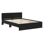 vidaXL Cadre de lit Chêne noir 150 x 200 cm Bois d'ingénierie