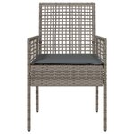 vidaXL Chaise de jardin 2 Pièces Gris 55 x 53 x 85 cm polyrotin