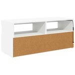 vidaXL Meuble TV avec lumières LED blanc 90x35x40 cm