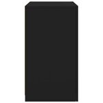 vidaXL Armoire latérale avec lumières LED noir bois d'ingénierie