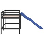 vidaXL Lit mezzanine d'enfants sans matelas avec toboggan 80x200 cm