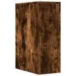vidaXL Armoire de salle de bain étroite avec roulettes chêne fumé