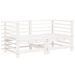 vidaXL Canapés d'angle de jardin 2 Pièces blanc bois de pin massif