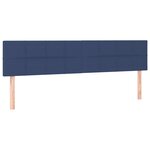 vidaXL Sommier à lattes de lit avec matelas LED Bleu 180x200 cm Tissu