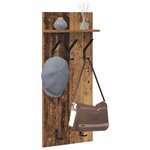 vidaXL Porte-manteau mural avec étagère Bois ancien 90 x 40 x 10 cm