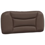 vidaXL Cadre de lit avec tête de lit Marron 90x200 cm Similicuir