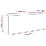 vidaXL Armoire murale de bain vieux bois 80x25x30 cm bois d'ingénierie