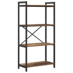 vidaXL Bibliothèque Bois ancien 60 x 30 x 118 cm Bois et Acier