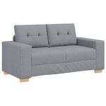vidaXL Ensemble de Canapés avec coussin avec oreiller 3 Pièces Gris tissu