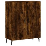 vidaXL Buffet haut Chêne fumé 69 5x34x180 cm Bois d'ingénierie