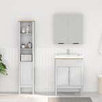 vidaXL Ensemble de mobilier de salle de bain FLORO 2 Pièces Blanc