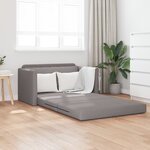 vidaXL Canapé Lit Sol 2-en-1 Taupe 124x71x78 cm Tissu