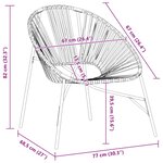 vidaXL Lot de 3 Chaise de jardin noir et blanc résine tressée