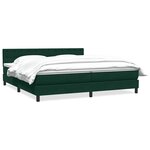 vidaXL Sommier à lattes de lit et matelas vert foncé 180x210cm velours