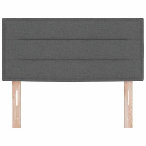 vidaXL Tête de lit LED avec bandes LED Gris foncé 80 cm tissu