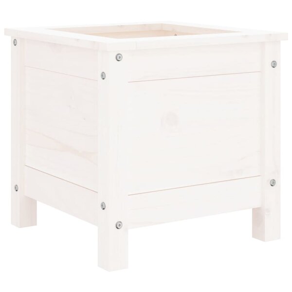 vidaXL Jardinière blanc 40x40x39 cm bois massif de pin
