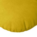 vidaXL Coussins de siège 2 Pièces Jaune Ø 40 x 13 cm Velours