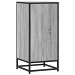 vidaXL Buffet sonoma gris 35 5x35x76 cm bois d'ingénierie et métal