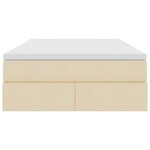 vidaXL Lit avec rangement et matelas Crème 120 x 200 cm Polyester