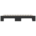 vidaXL Lit de jour avec gigogne sans matelas noir 90x200 cm