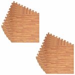 vidaXL Tapis de sol de piscine 12 Pièces bois 4 32 ㎡ Mousse EVA