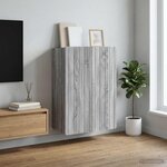 vidaXL Armoire Murale Sonoma gris 66 x 34 5 x 92 cm Bois d'ingénierie