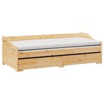 vidaXL Lit de jour avec gigogne sans matelas IRUN 90x200 cm
