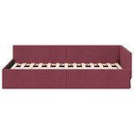vidaXL Cadre de lit d'angle Rouge bordeaux 90 x 200 cm