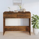 vidaXL Table console Chêne fumé 90x36x75 cm Bois d'ingénierie