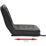 vidaXL Siège de tracteur universel Noir