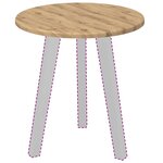 vidaXL Plateau de table chêne artisanal 40 x 40 x 1 5 cm