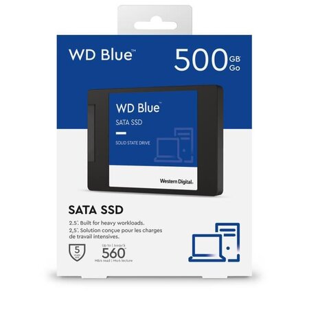 WD Blue™ - Disque SSD Interne - 3D Nand - 500Go - 2.5 (WDS500G2B0A) - La  Poste