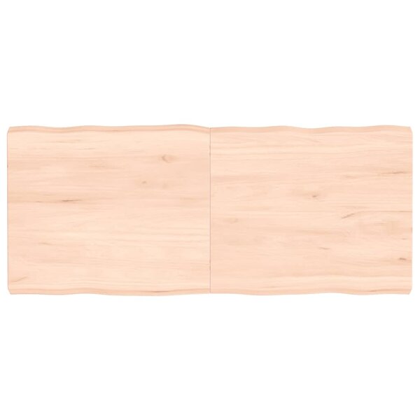 vidaXL Dessus de table bois massif non traité bordure assortie