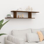 vidaXL Étagère TV murale Chêne marron 125x18x23 cm Bois d'ingénierie