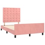 vidaXL Cadre de lit sans matelas rose 120x190 cm velours