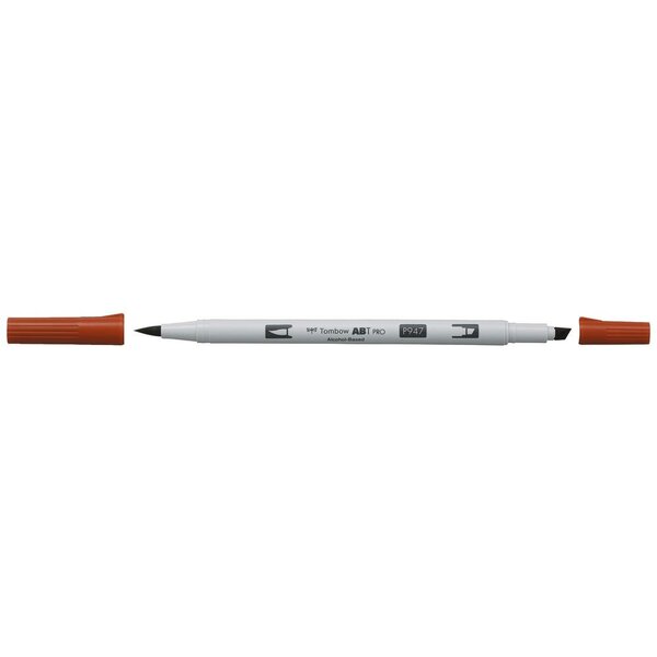 Marqueur Base Alcool Double Pointe ABT PRO 947 terre de Sienne brûlée x 6 TOMBOW