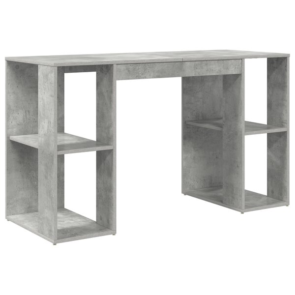 vidaXL Bureau gris Gris béton