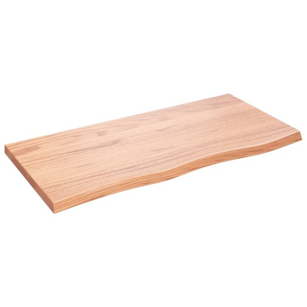 vidaXL Dessus de table marron clair bois chêne massif traité