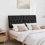 vidaXL Tête de lit capitonnée Noir 120 cm Pin massif