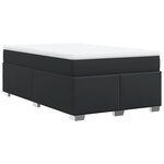 vidaXL Sommier à lattes de lit avec matelas noir 120x190 cm similicuir