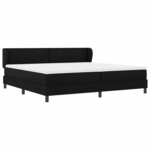 vidaXL Lit boxspring avec matelas avec matelas Noir 200 x 200 cm tissu