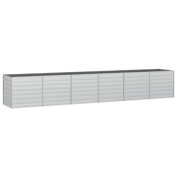 vidaXL Lit surélevé de jardin 480x80x77 cm Acier galvanisé Argenté