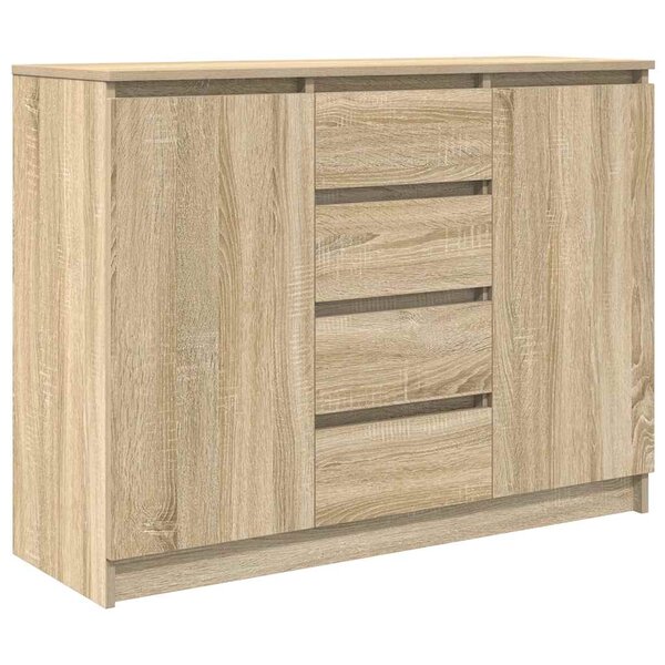 vidaXL Buffet avec tiroirs chêne sonoma 100 5x35x76 cm bois ingénierie
