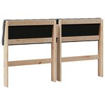vidaXL Tête de lit capitonnée Gris foncé 135 cm Pin massif