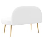 vidaXL Banc rembourré avec dossier Blanc 110 x 60 x 76 cm Polyester
