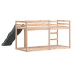 vidaXL Lit superposé avec toboggan et échelle 90x200cm bois pin massif